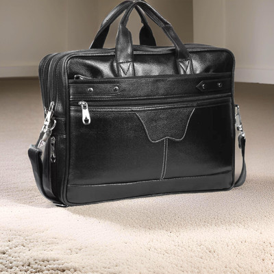 Shivra Men & Women Black Messenger Bag