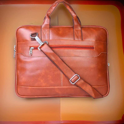Shivra Men & Women Tan Messenger Bag