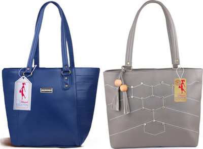 MSK Collection Women Blue, Grey Messenger Bag(Pack of: 2)