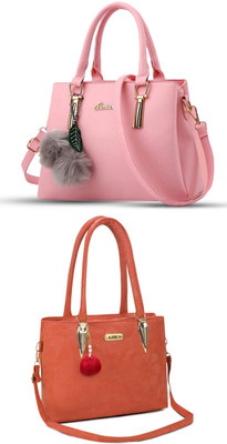 khatushyam collection Women Pink, Tan Hobo(Pack of: 2)