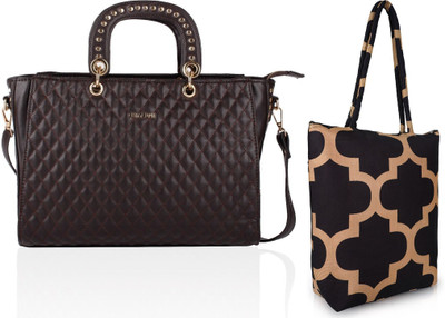 CIMONI Women Black, Brown Shoulder Bag