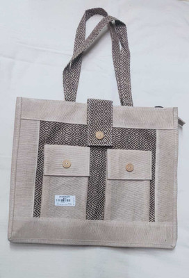 Jharcraft Men & Women Khaki, Brown Hand-held Bag(Pack of: 2)