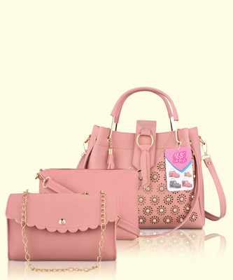 LIKE STYLE Women Pink Messenger Bag(Pack of: 3)