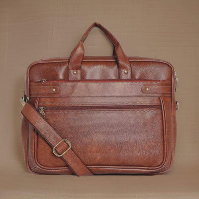 Shivra Men & Women Tan Messenger Bag