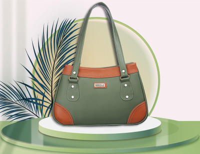 house of common Women Green Shoulder Bag