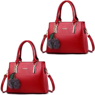 DAYALAXMI FASHIION Women Red Hand-held Bag(Pack of: 2)