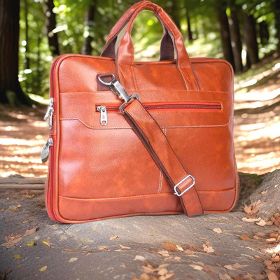 Shivra Men & Women Tan Messenger Bag