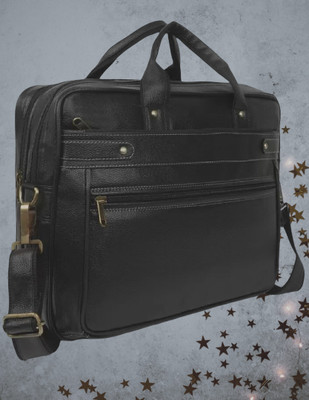 Shivra Men & Women Black Messenger Bag