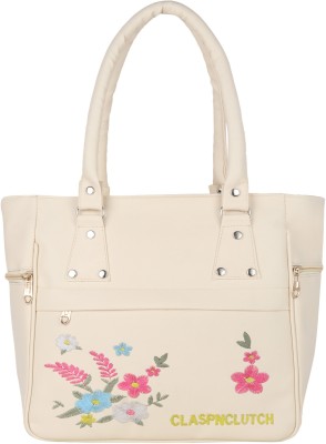 claspNclutch Women White Handbag