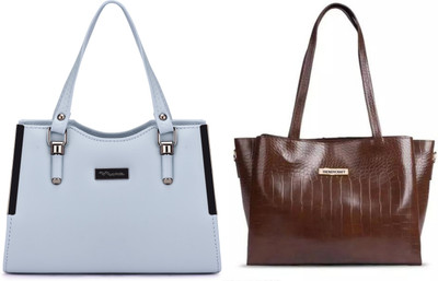 Trendycraft Women Brown, Blue Shoulder Bag(Pack of: 2)