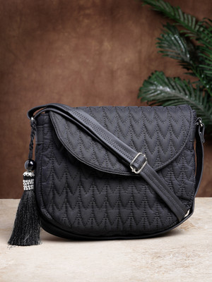 Anekaant Women Black Sling Bag