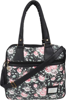 claspNclutch Women Black, Multicolor Satchel