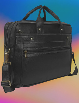 Shivra Men & Women Black Messenger Bag