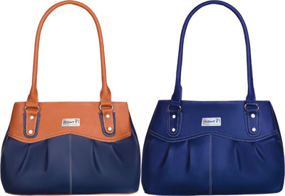 Ronty Women Blue, Blue, Tan Sling Bag