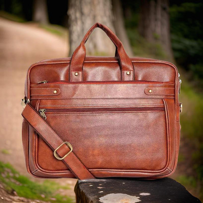 Shivra Men & Women Tan Messenger Bag