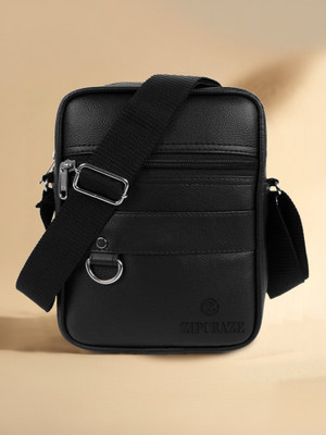 ZipCraze Men Black Messenger Bag