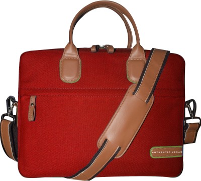 VEGAN Red Shoulder Bag Leather & Fabric Unisex Sling||Hand Massenger||Office||Travel||Cross body Bag