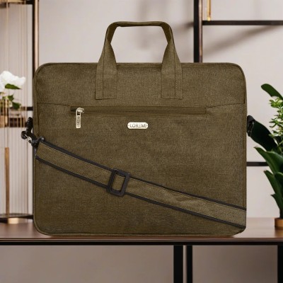 LOREM BG11 Brown Color Briefcase Laptop Bag Cross Body Office Business Professional Bag for Men & Women Waterproof Messenger Bag(Brown, 12 L)