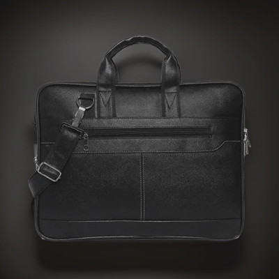 JairaJ Unisex Synthetic Leather Laptop Shoulder Messenger Bag men women Waterproof Messenger Bag(Black, 559 L)