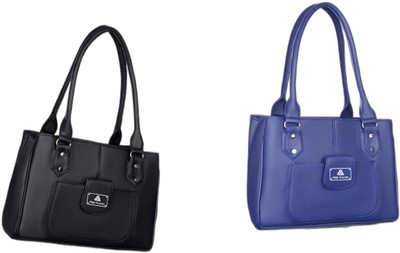 High Gravity Women Black, Blue Handbag(Pack of: 2)