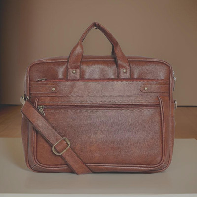 Shivra Men & Women Tan Messenger Bag