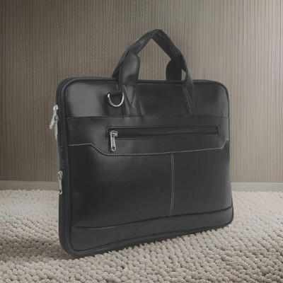 Shivra Men & Women Black Messenger Bag