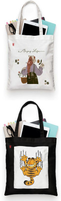 ZORI Women White, Black, Black Tote(Pack of: 2)