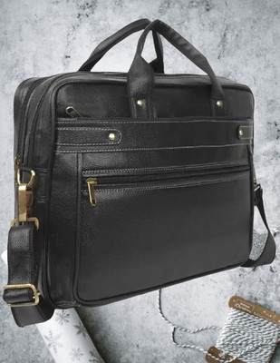 Shivra Men & Women Black Messenger Bag
