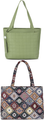 Plama Women Green, Silver Handbag