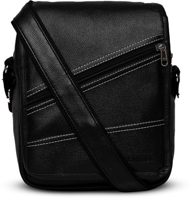 ENSIDE Men & Women Black Messenger Bag