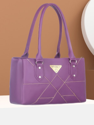 Sparly Women Purple Handbag