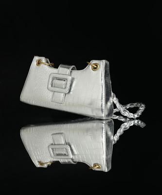 Haute Sauce Women Silver Shoulder Bag