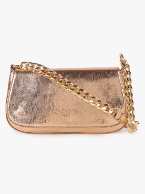 CARLTON LONDON Women Gold Sling Bag