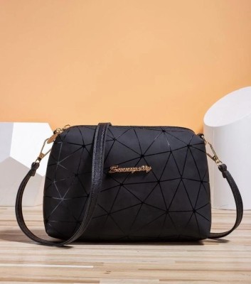 LIKE STYLE Black Sling Bag Attractive Printed Formal Sling Bag