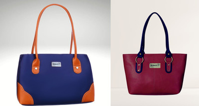 Ronty Women Blue, Maroon Handbag