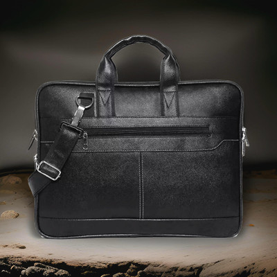 Shivra Men & Women Black Messenger Bag