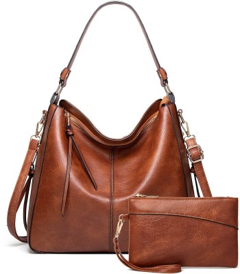 SYGA Women Brown Tote(Pack of: 2)