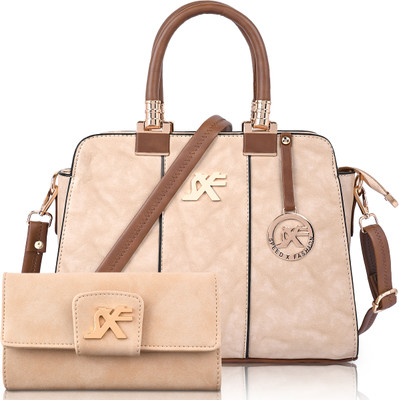 SXF SPEED X FASHION Women Beige Sling Bag(Pack of: 2)