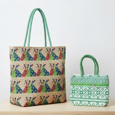 Nanda Store Women Multicolor, Green Shoulder Bag(Pack of: 2)