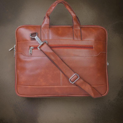 Shivra Men & Women Tan Messenger Bag