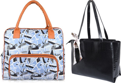 HBC Women Blue, Black Shoulder Bag(Pack of: 2)