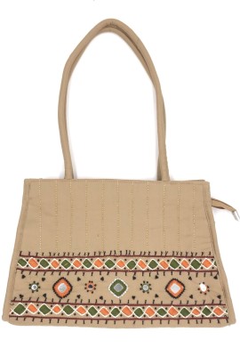 SriAoG Women Beige Sling Bag