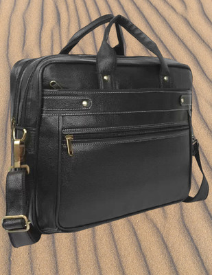 Shivra Men & Women Black Messenger Bag
