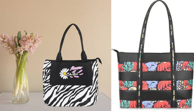 M R ALKA Women Black, Black Handbag(Pack of: 2)