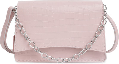 Fastrack Pink Sling Bag Croco