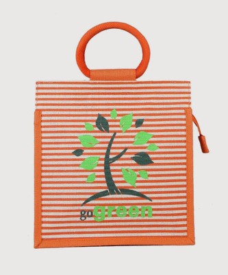 Jute Tree Women Orange Hand-held Bag