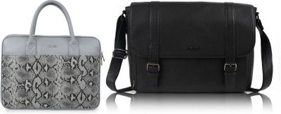 CIMONI Men Grey, Black Messenger Bag(Pack of: 2)