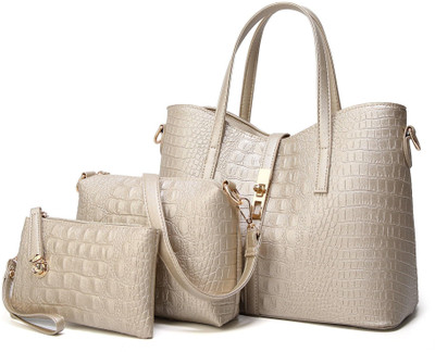 SYGA Women Gold Tote(Pack of: 3)
