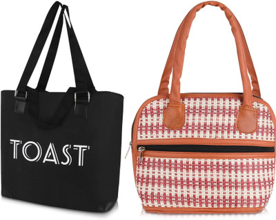 HBC Women Brown, Black Shoulder Bag(Pack of: 2)