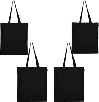 prageet Women Black Tote(Pack of: 4)